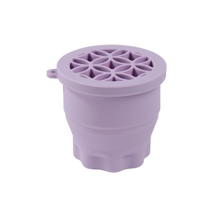 3-IN-1 Silicone Makeup Brush Cleaner & Holder - Portable Folding Washing Tool,Travel-Friendly Brush Cleaner Mat for Brushes,Sponge,Powder Puff - Cosmetic Brush Cleaning & Drying Organizer-Pink