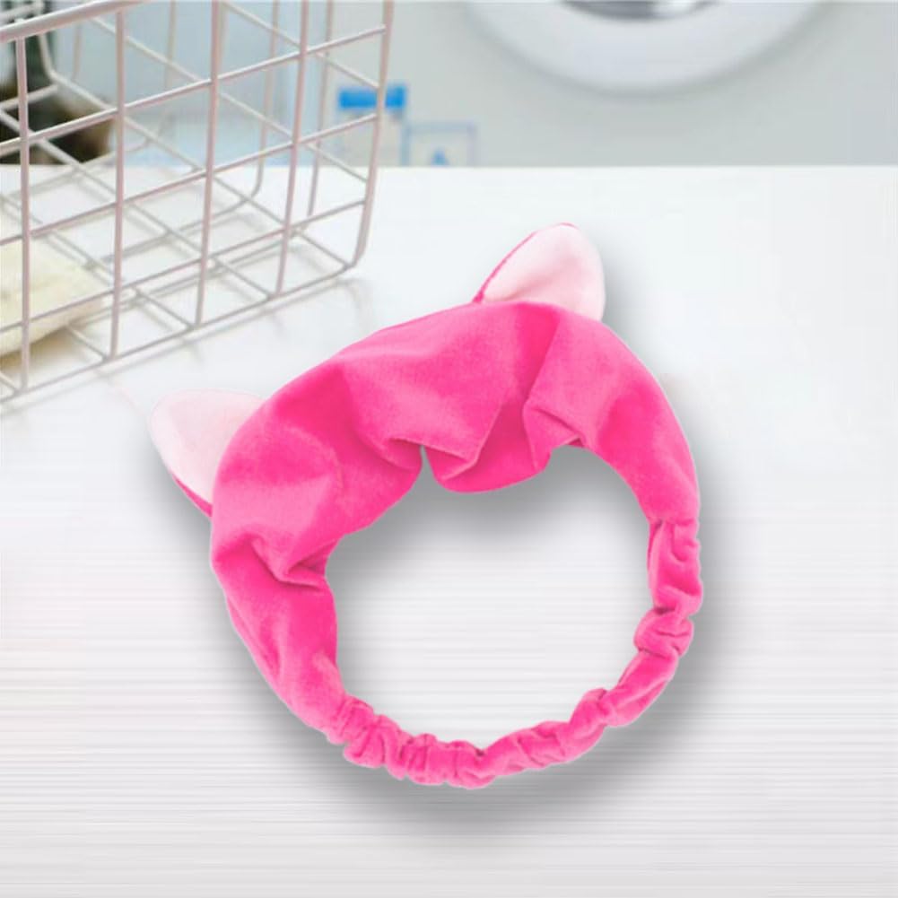 Manual Facial Cleansing Brush, Face Washing Tools,Headbands, Wrist Band ,Facial Mask Brush and Powder Puff(Pink