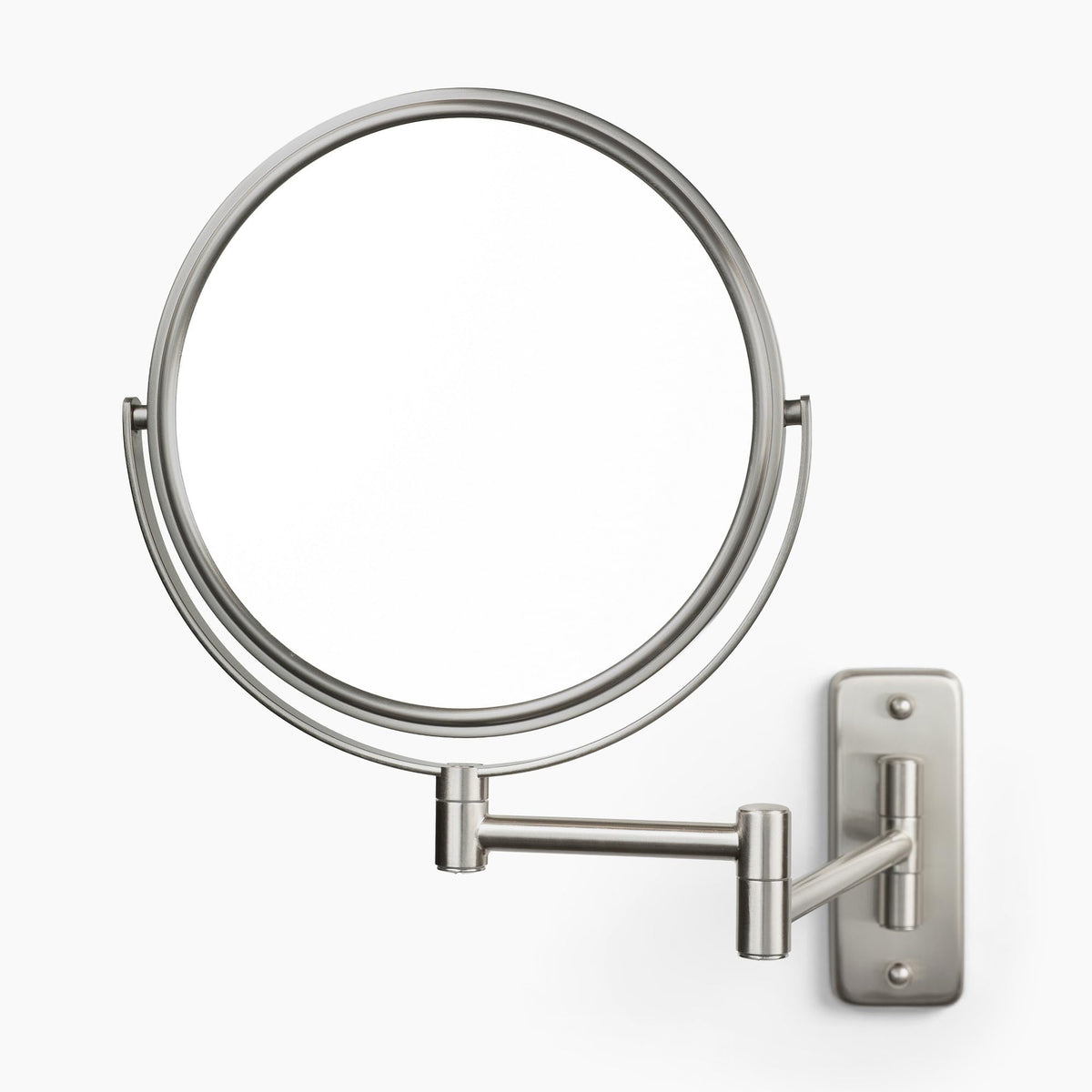 JERDON Wall-Mounted Makeup Mirror - 5X Magnification - Black - JP7506BK