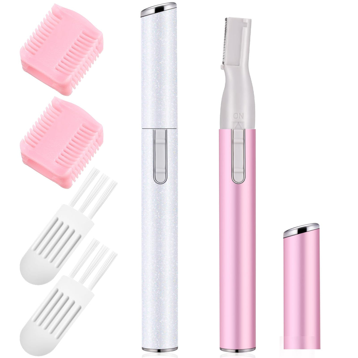 Chumia 2 Pcs Eyebrow Trimmer Face Shaver for Women, Pink, Black