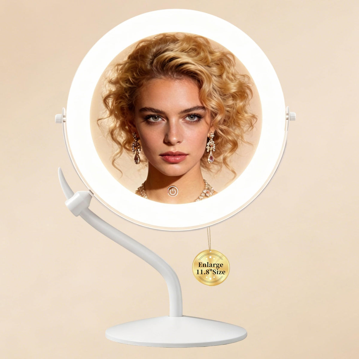 9" 1X/10X Magnifying Vanity Mirror with Light, Rechargeable Makeup Mirror