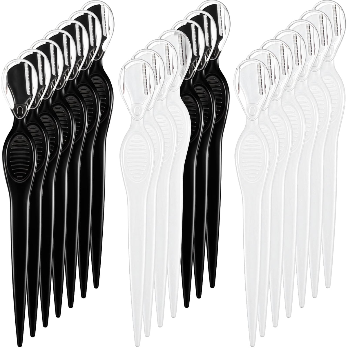 Mudder 21 Pcs Eyebrow Razor Face Trimmer Cover,Black