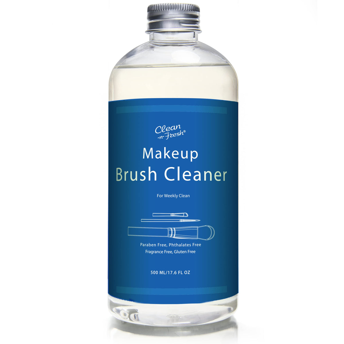 Clean-n-Fresh Makeup Brush Cleaner Set 2 Pack with Cleaning Mat 6.8 Fl Oz