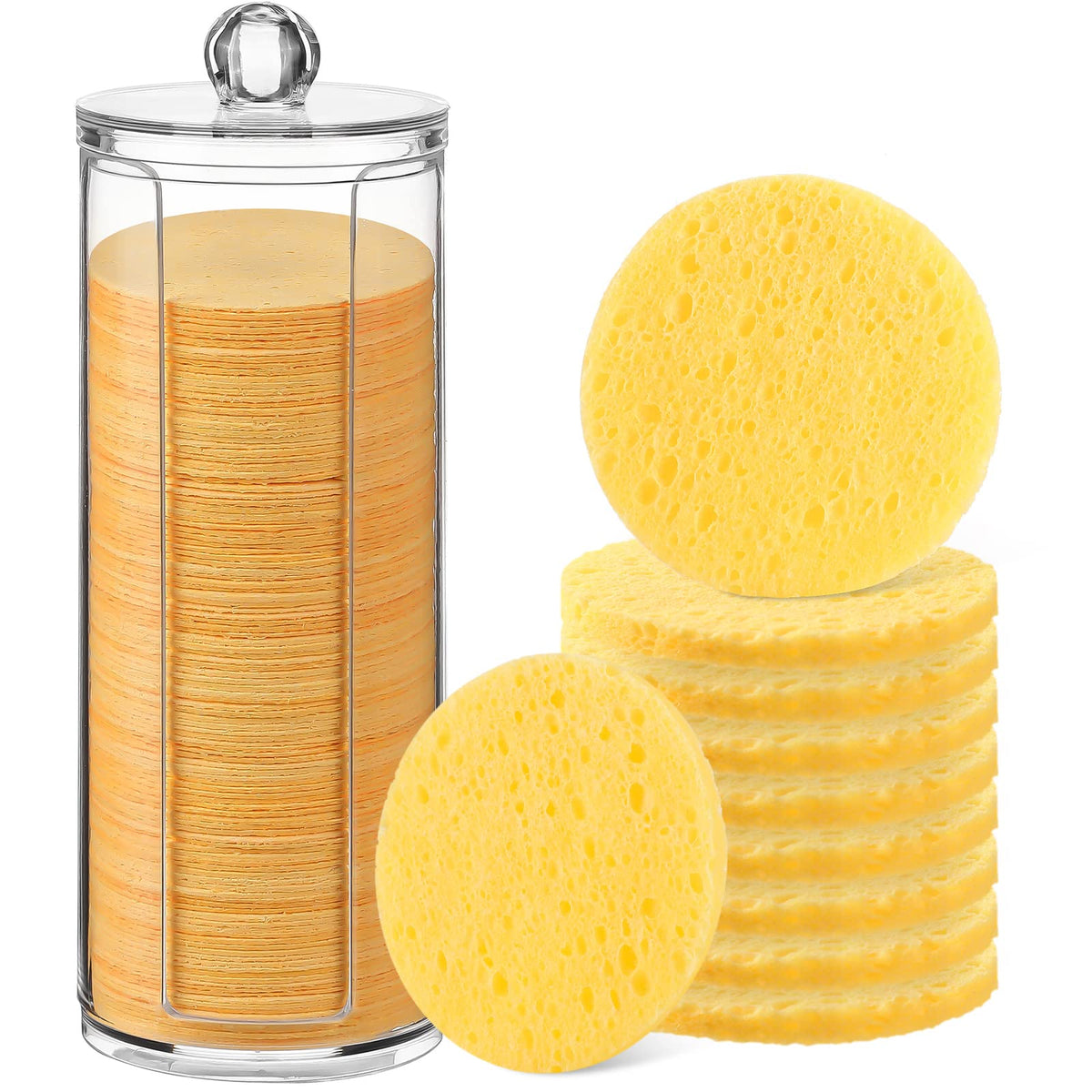 120pcs Compressed Facial Sponges Disposable Washing Face, Multicolor