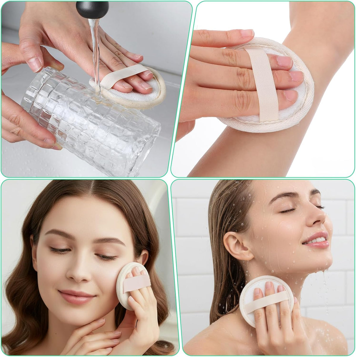 TIESOME 6 Pack Loofah Facial Scrubbers, Face Scrubber Round Exfoliating