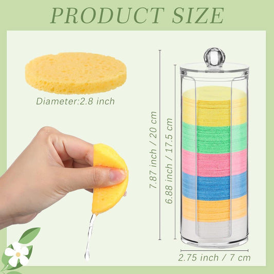120pcs Compressed Facial Sponges Disposable Washing Face, Multicolor