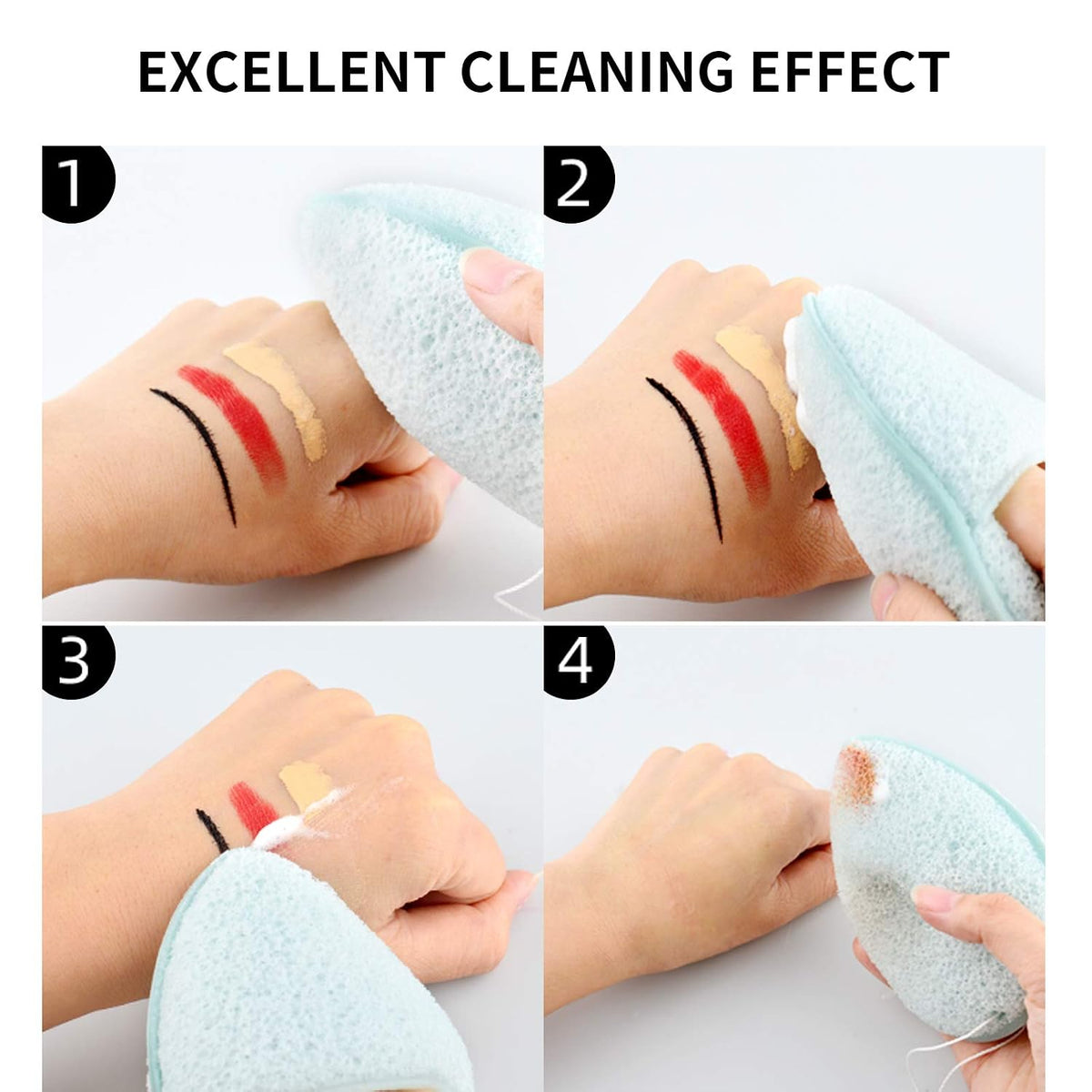 DAGEDA 2Pcs Konjac Facial Sponge,Deep Pore Cleansing,Exfoliating Blackheads