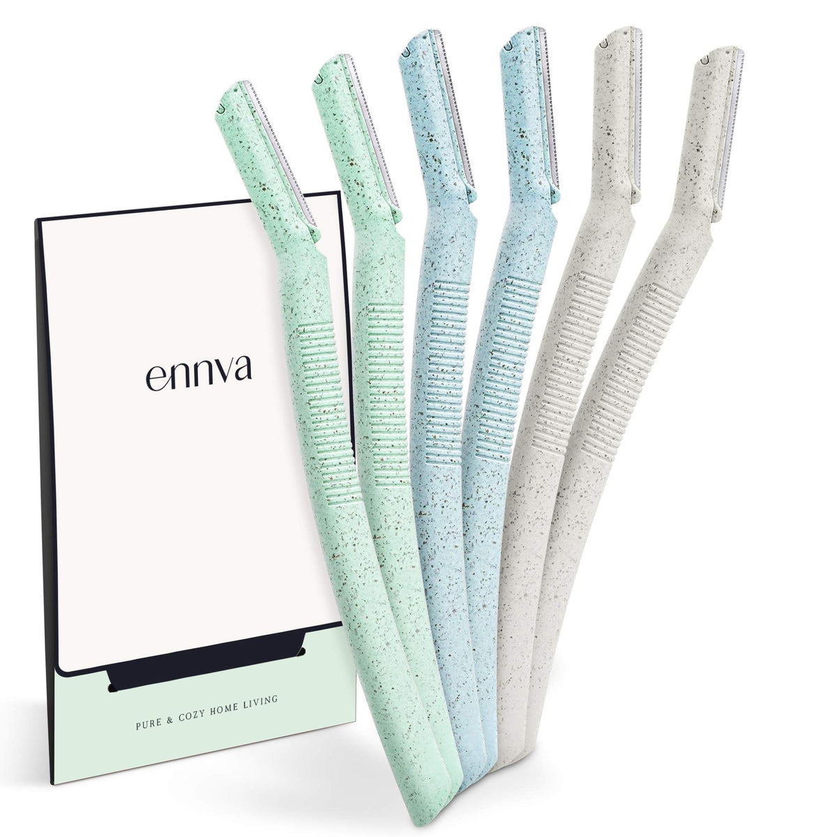 Ennva Disposable Dermaplane Eyebrow & Facial Razors, 6 Pack