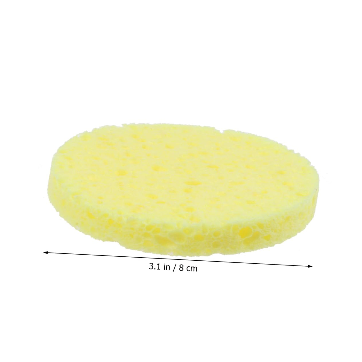 12pcs Thickened Facial Cleansing Sponge Makeup Remover Gentle Exfoliating Face Wash Puff for Daily Skin Care Yellow Opp Bag