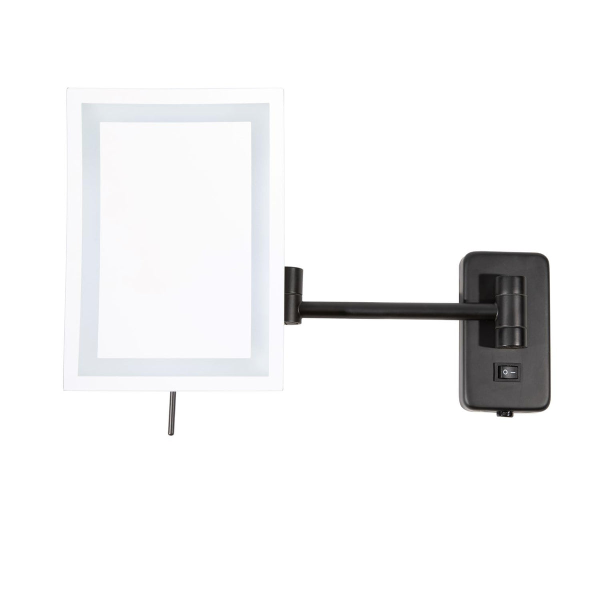 JERDON Hardwired Wall-Mount Makeup Mirror - 5X/1X - Nickel - JRT710NLD