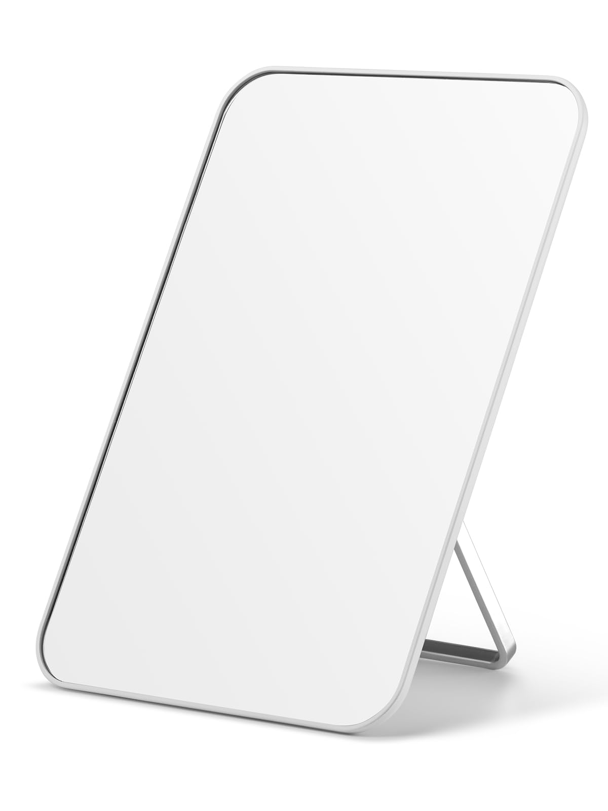 OMIRO 8 x 5 in Desk Makeup Mirror with Stand and Hanging Hole, White