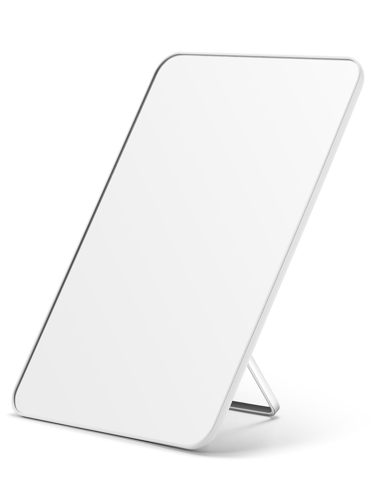 OMIRO 8 x 5 in Desk Makeup Mirror with Stand and Hanging Hole, White