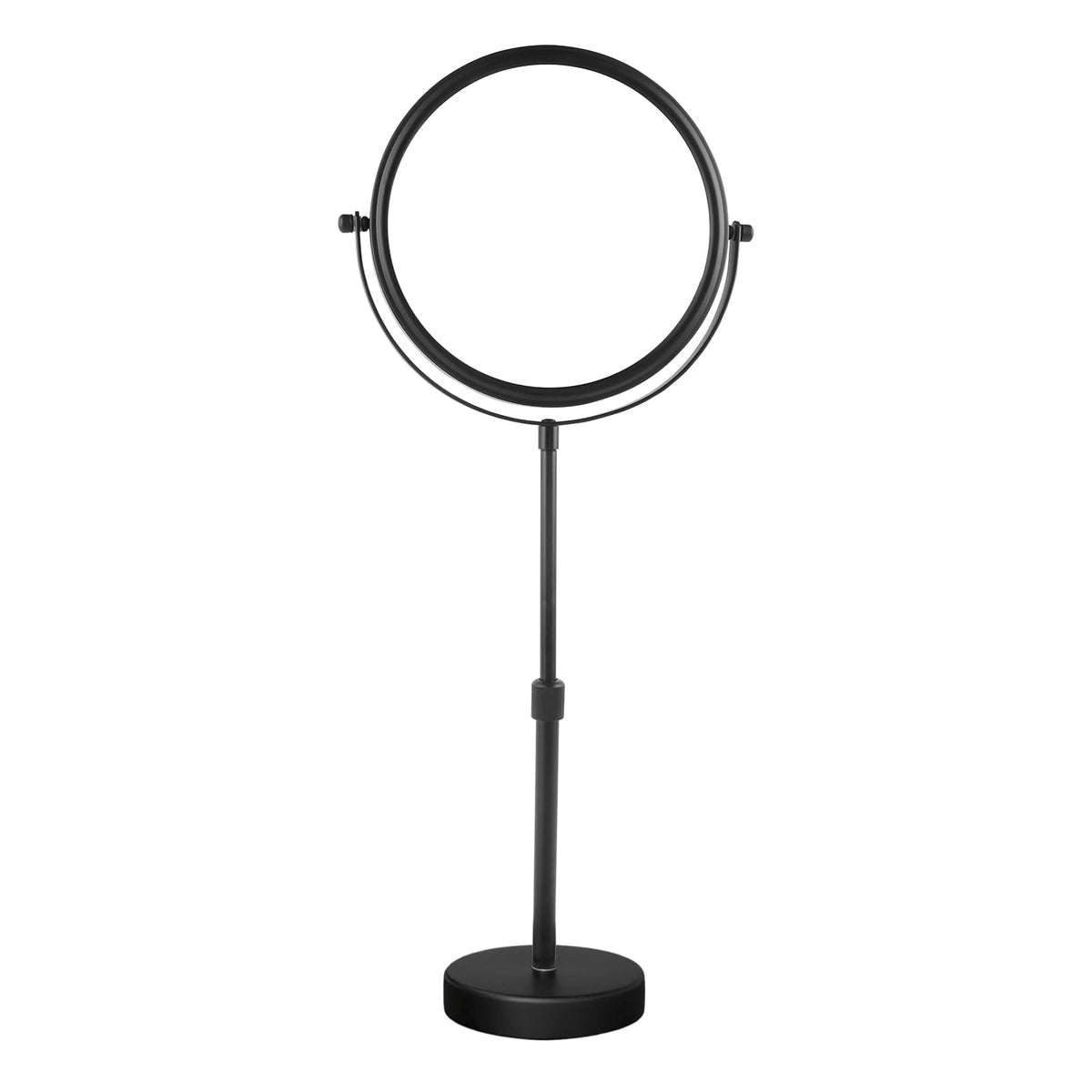 Nicesail Taller Tabletop Makeup Mirror, 8 Inch 5X Magnified, Matte Black