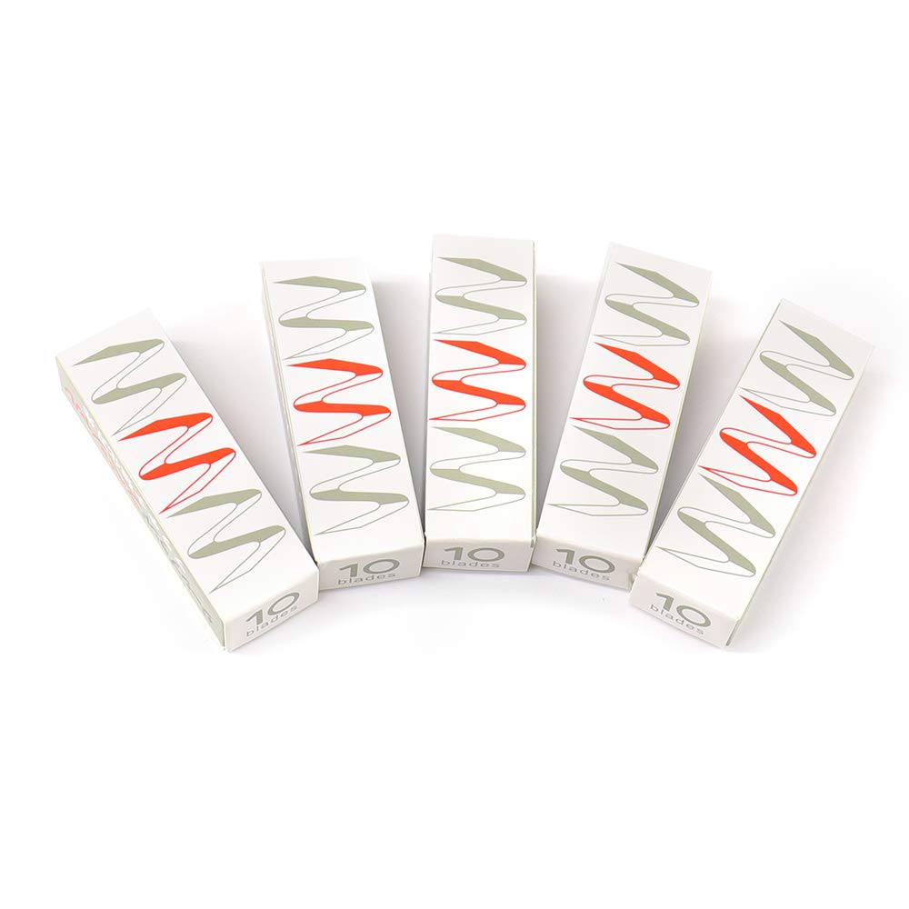 50Pcs Single Edge Razor Blades, Stainless Steel Straight Razor Blade Refills, Eyebrow Trimmer Facial Hair Blades for Women and Men