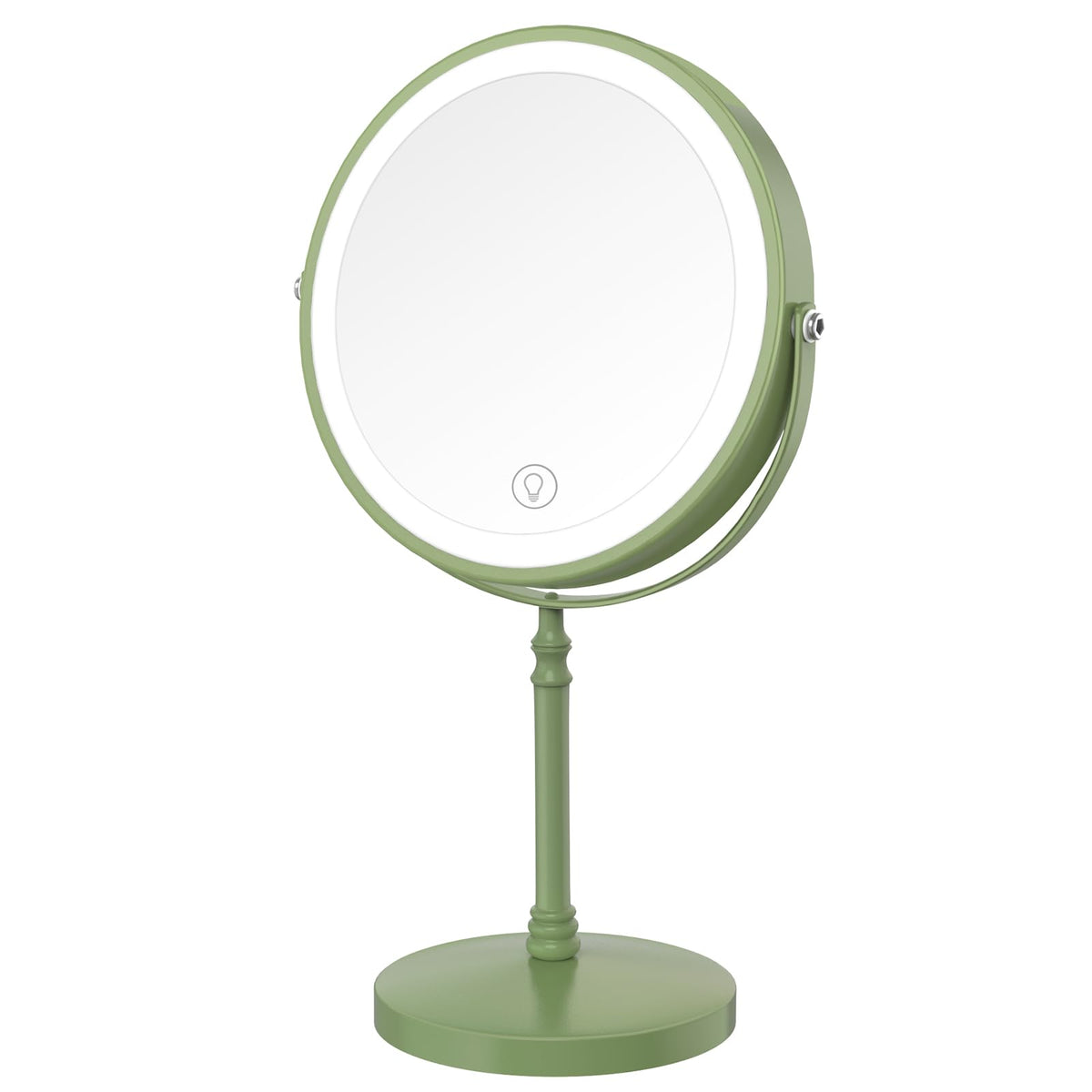 DEIOVWXS Makeup Mirror, Rechargeable Vanity Mirror with 3 Lights, 1X/10X