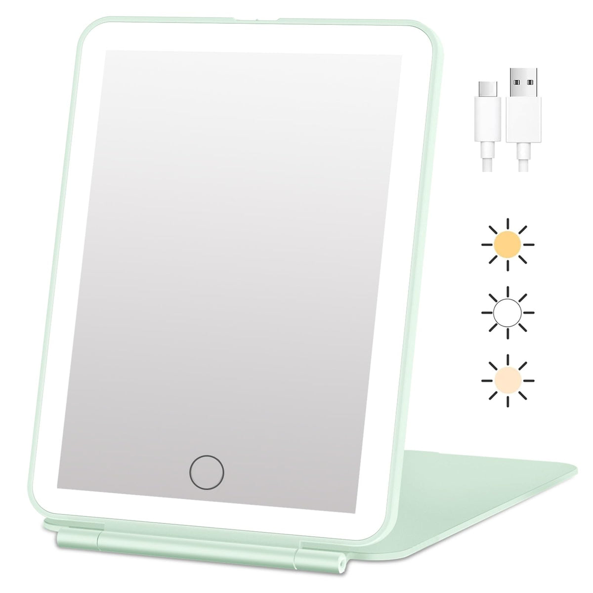 FUNTOUCH Rechargeable Travel Makeup Mirror with 72 Led Lights