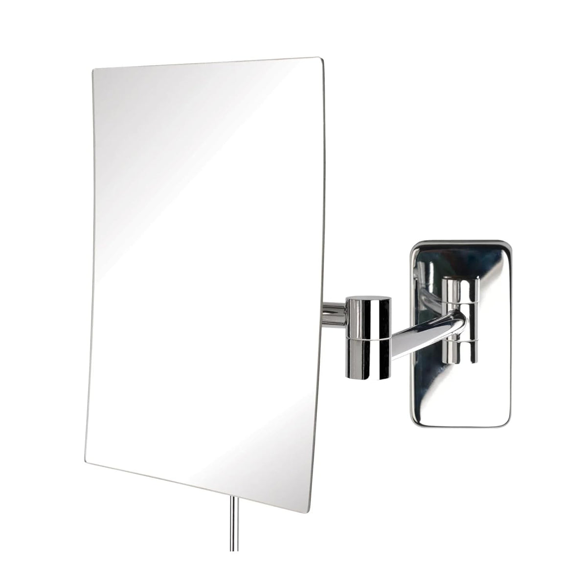 JERDON Wall-Mounted Makeup Mirror - 5X Magnification - Chrome - JRT695C