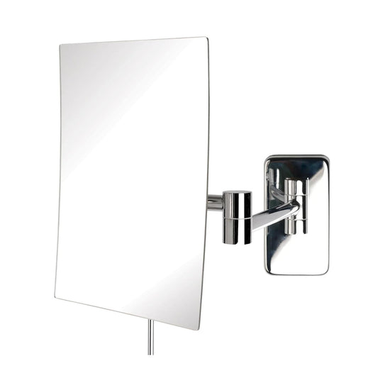 JERDON Wall-Mounted Makeup Mirror - 5X Magnification - Chrome - JRT695C