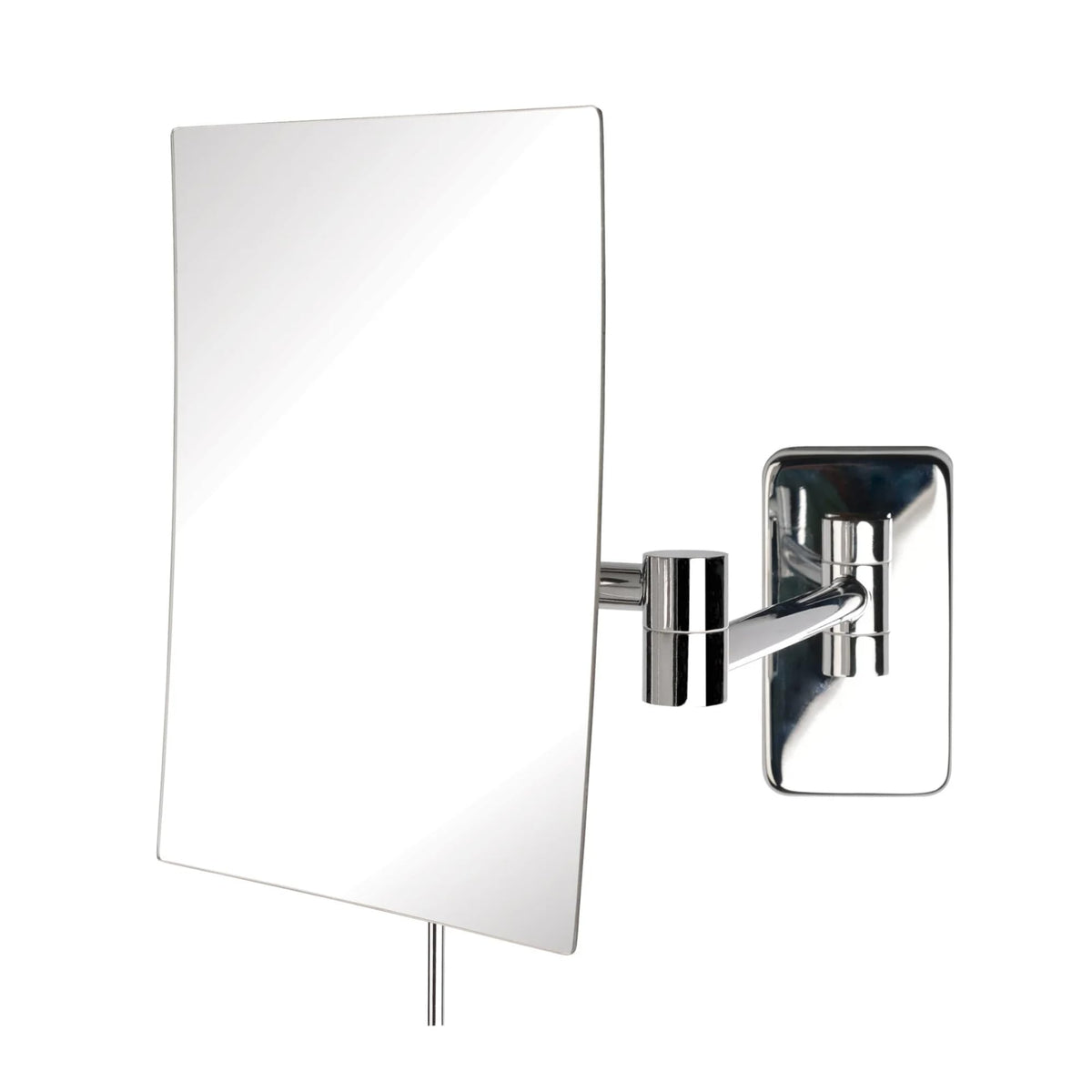 JERDON Wall-Mounted Makeup Mirror - 5X Magnification - Chrome - JRT695C