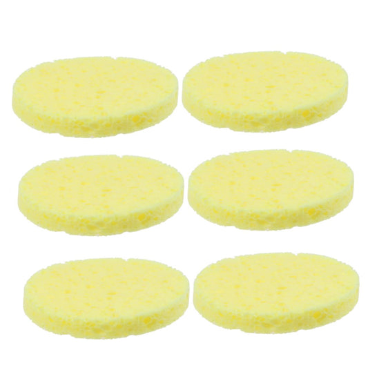 12pcs Thickened Facial Cleansing Sponge Makeup Remover Gentle Exfoliating Face Wash Puff for Daily Skin Care Yellow Opp Bag