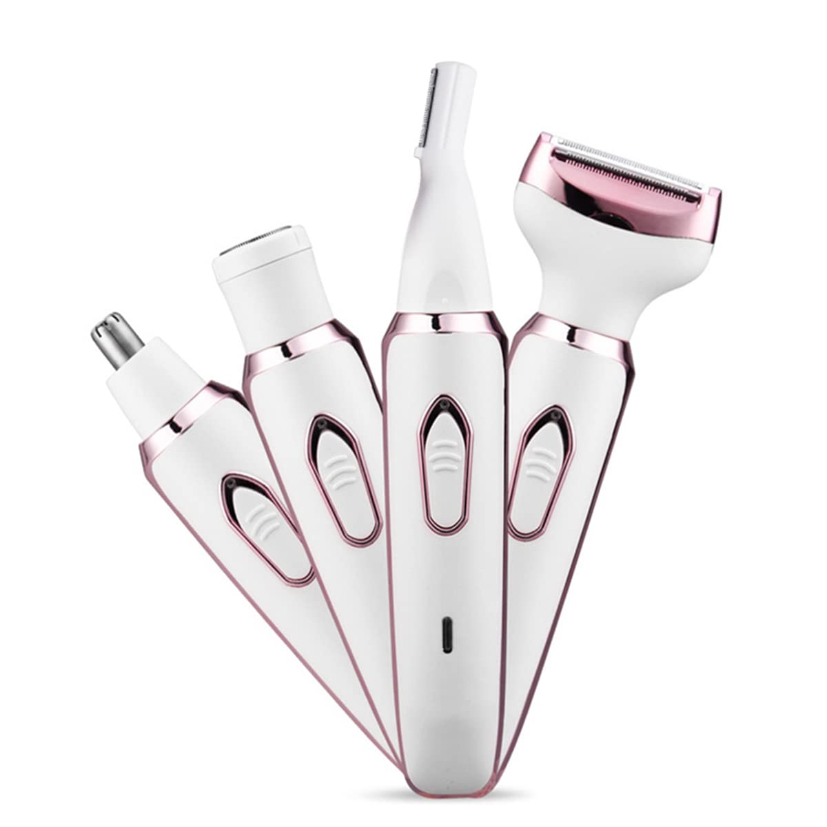 Electric Razors for Women, Bikini Trimmer for Women 5 in 1 Body Shaver for Nose Hair Face Eyebrow Arms Legs Armpit Underarm Pubic Area, Replaceable Lady Facial Razor Painless USB Charge Female Gift