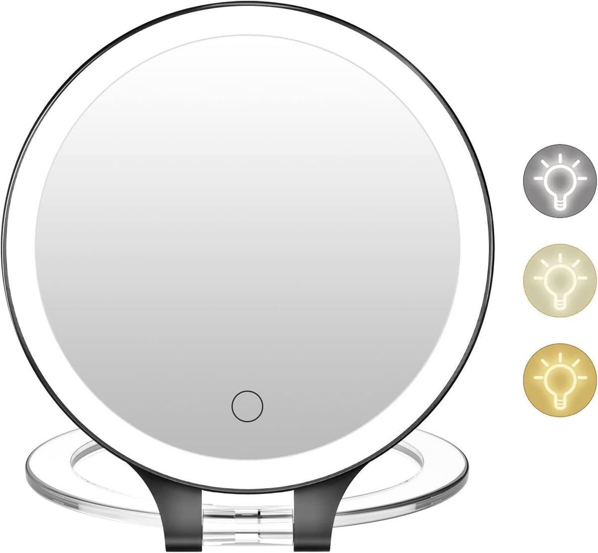 FASCINATE Travel 30X/1X Magnifying Mirror with Light Double Sided Mirror