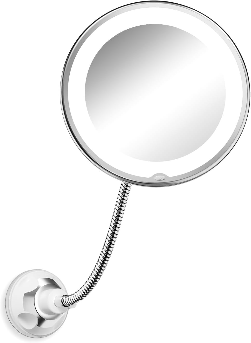 10x Magnifying Mirror with Light, Flexible Gooseneck Travel Make up Mirror