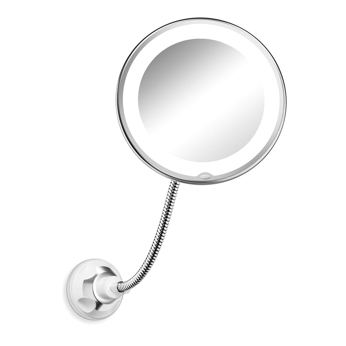 10x Magnifying Mirror with Light, Flexible Gooseneck Travel Make up Mirror