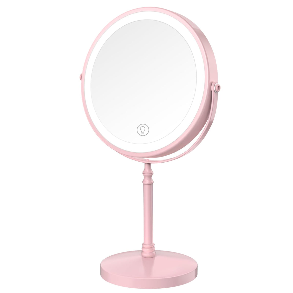 DEIOVWXS Makeup Mirror, Rechargeable Vanity Mirror with 3 Lights, 1X/10X