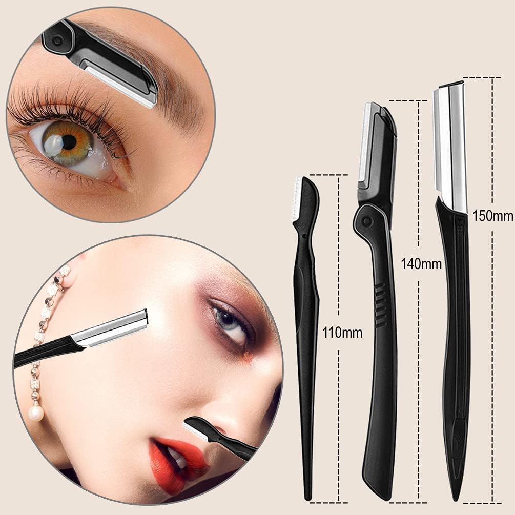 KINGMAS 9PCS Eyebrow Trimmer Face Razors Facial Trimmer Shaver Kit