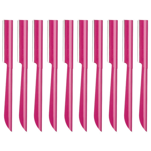 Eyebrow Trimmer, Completely Stainless Steel Eyebrow Razor Shaper for Men and Women, Grooming Shavers(10 pcs/box)