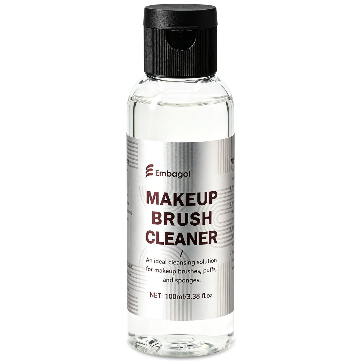 Makeup Brush Cleaner Kit with Cleaning Bowl, Make Up Brush Cleansers Solution for Sponges, Puffs and Brushes - Gentle Formula, Cruelty Free(2-pieces set, 100ml/3.38 fl oz + Khkai)