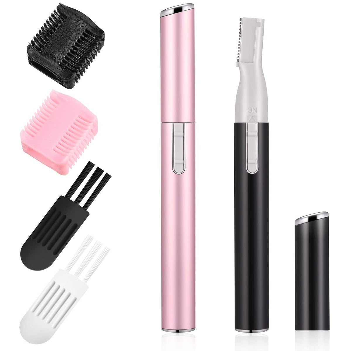 Chumia 2 Pcs Eyebrow Trimmer Face Shaver for Women, Pink, Black