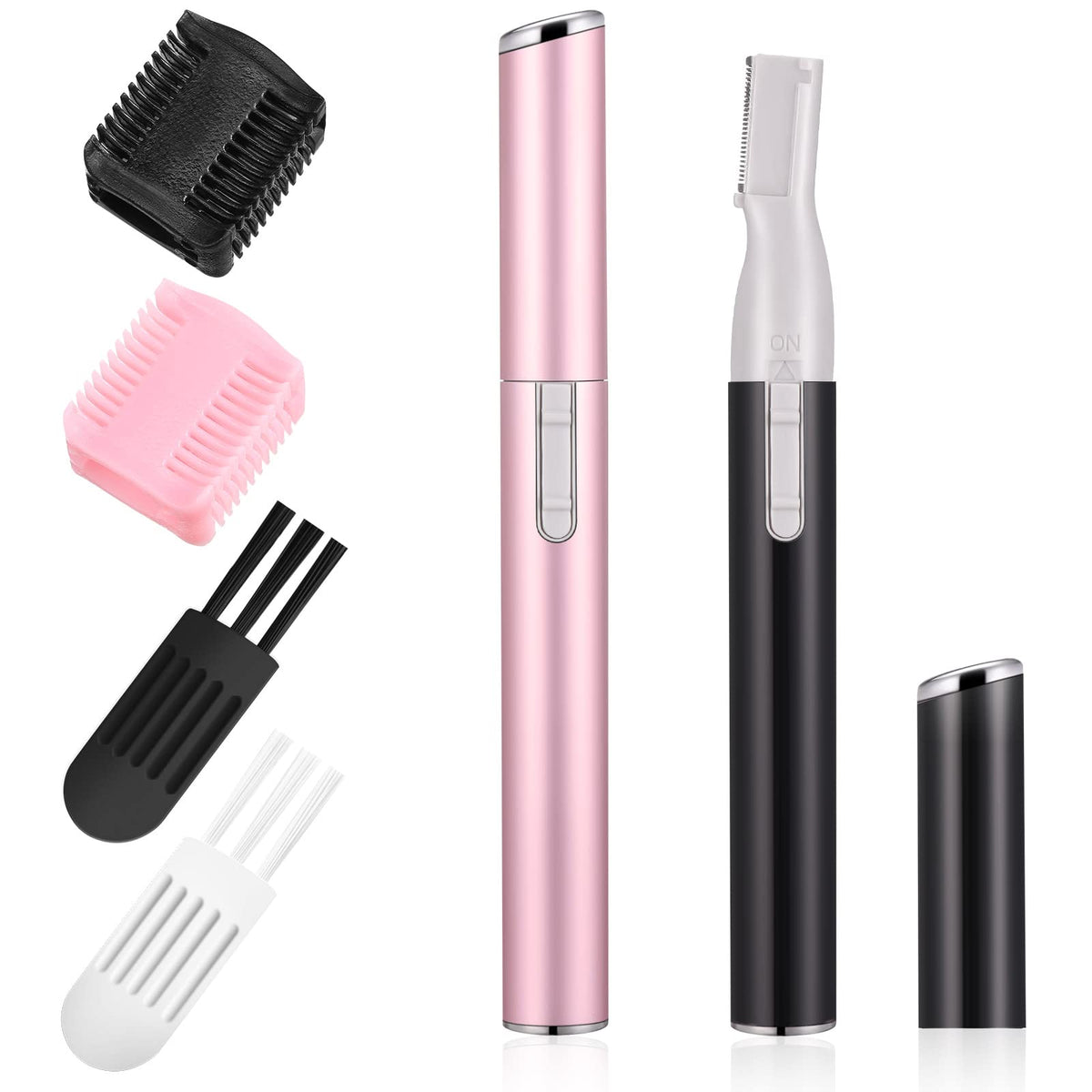 Chumia 2 Pcs Eyebrow Trimmer Face Shaver for Women, Pink, Black