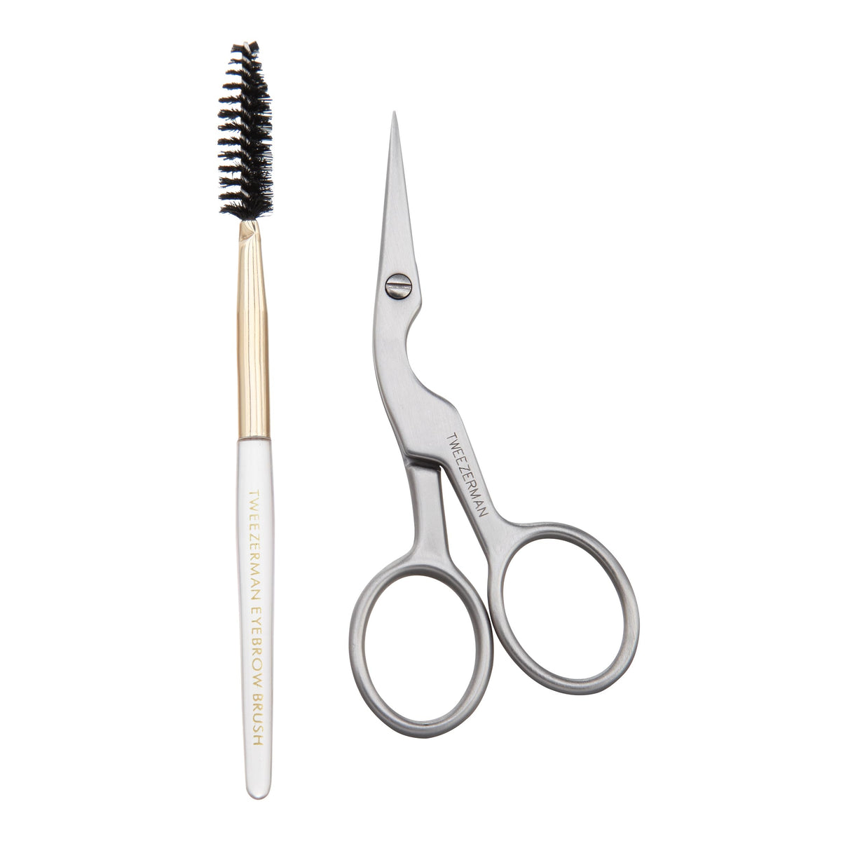 Tweezerman Eyebrow Shaping Scissors & Brush Stainless Steel