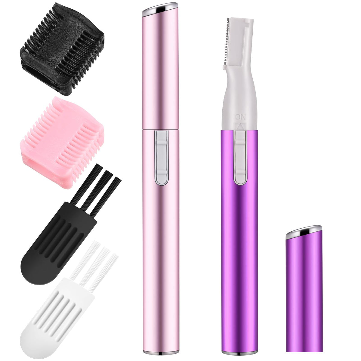 Chumia 2 Pcs Eyebrow Trimmer Face Shaver for Women, Pink, Black