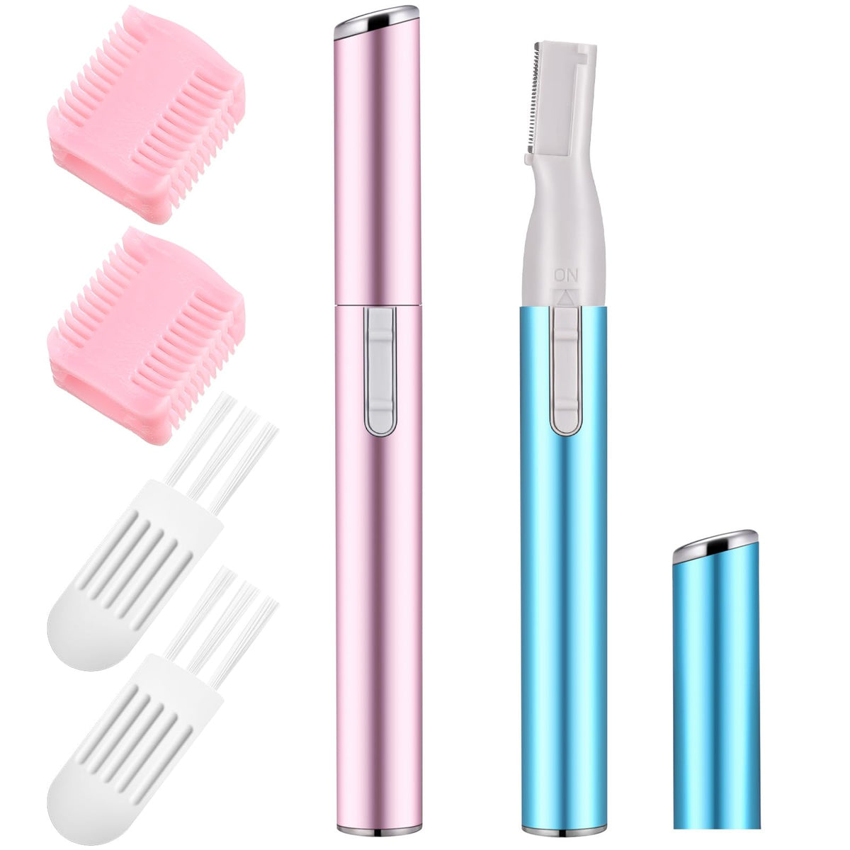 Chumia 2 Pcs Eyebrow Trimmer Face Shaver for Women, Pink, Black