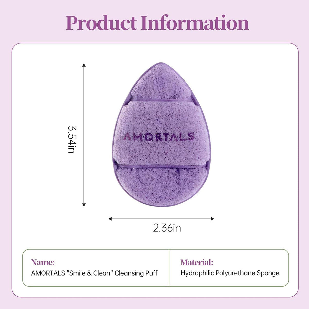 Facial Sponge 1 Pack - Reusable Makeup Remover Pads & Cleansing Sponge, Washable Exfoliating Face Pad for Dirt and Blackheads
