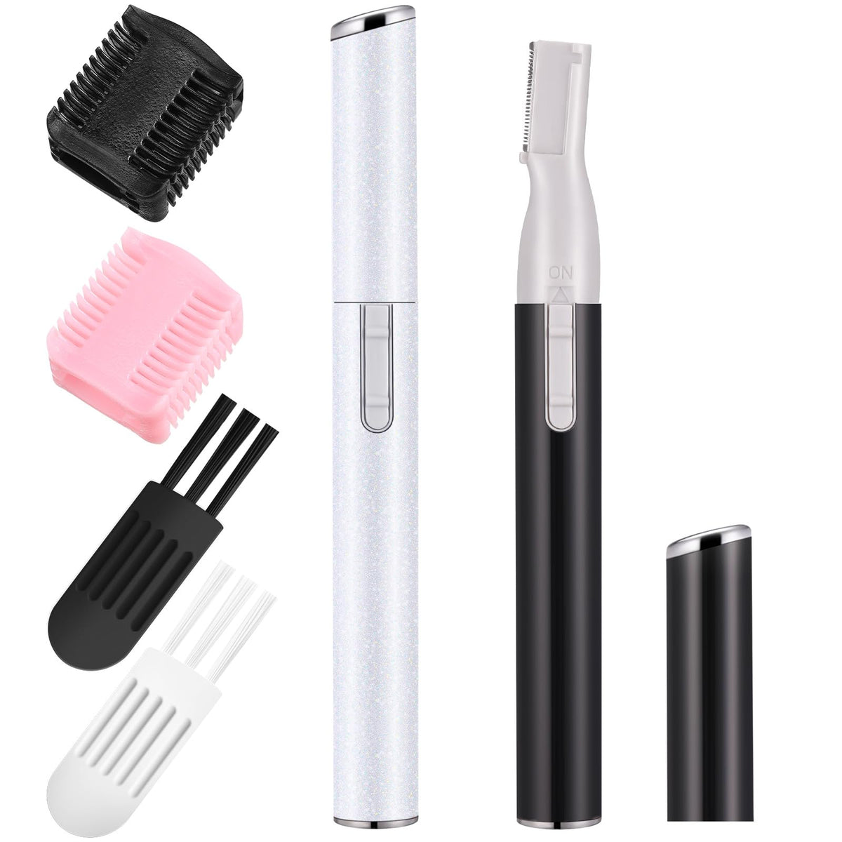Chumia 2 Pcs Eyebrow Trimmer Face Shaver for Women, Pink, Black