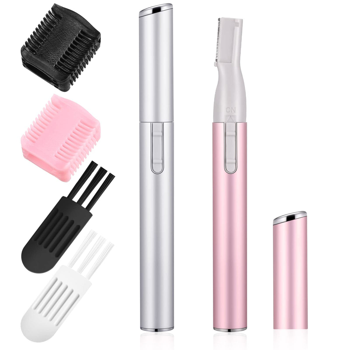 Chumia 2 Pcs Eyebrow Trimmer Face Shaver for Women, Pink, Black