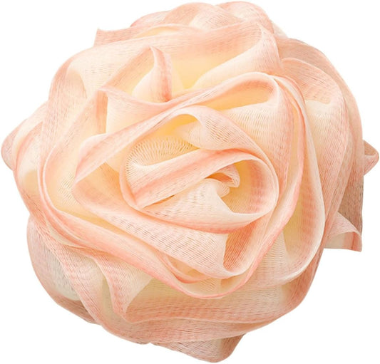 Body Wash Sponge Rose Shaped Shower Loofah Sponge 4.72inch 50g Body Shower Puff Fine Mesh Pouf Bath Scrunchies Exfoliating Cleaning Body Scrubber Balls for Women and Men (A-Pink)