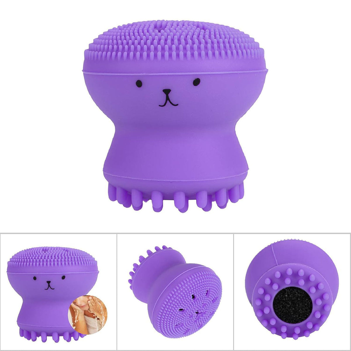 Facial Cleansing Brush, Soft Silicone Exfoliating Scrubber