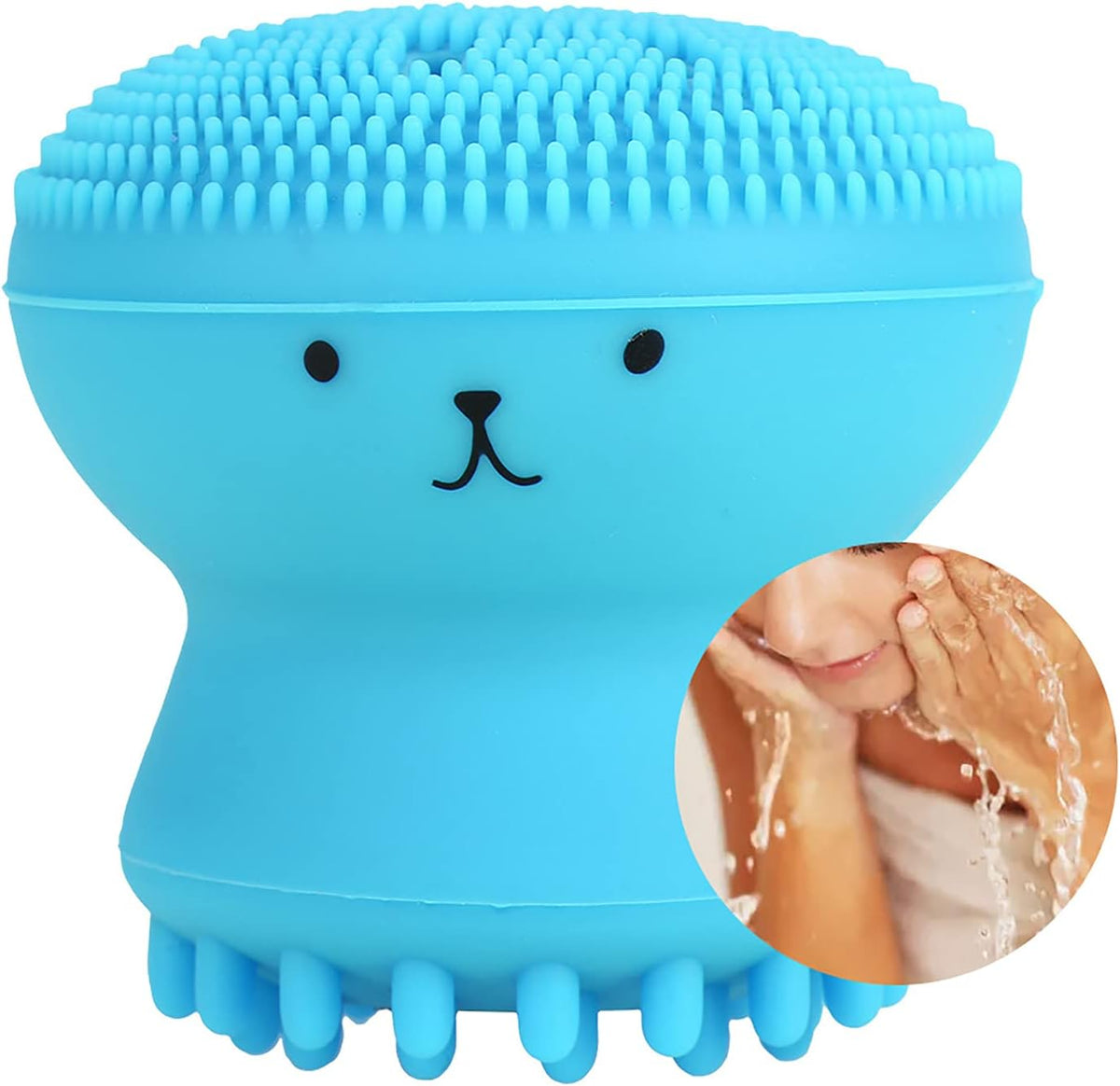 Silicone Facial Cleansing Brush for Deep Cleansing and Face Massage Tool at Home Blue