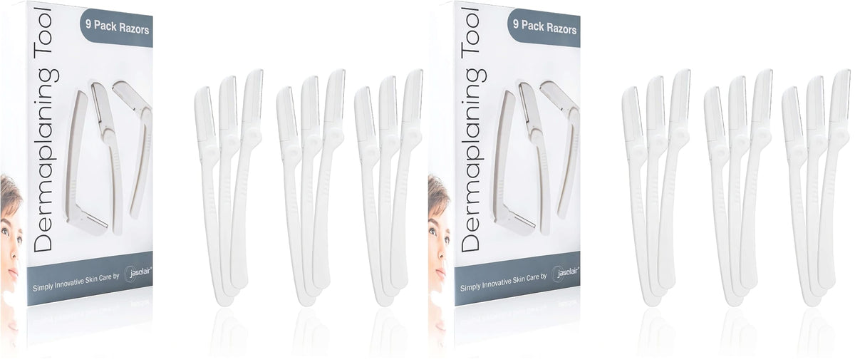 Dermaplane Razor for Women - Face Razor for Peach Fuzz & Eyebrows, 9 Count