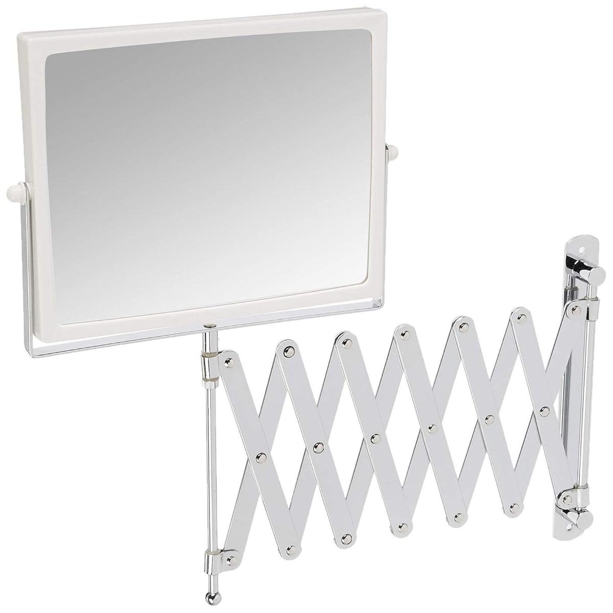 JERDON Wall-Mounted Makeup Mirror - 5X Magnification - Chrome - J2020C