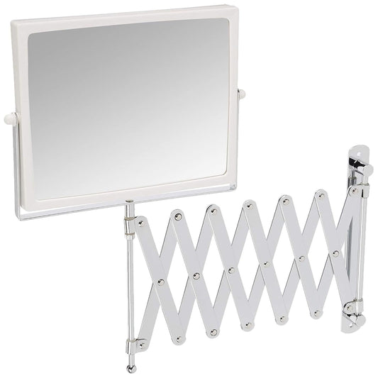 JERDON Wall-Mounted Makeup Mirror - 5X Magnification - Chrome - J2020C