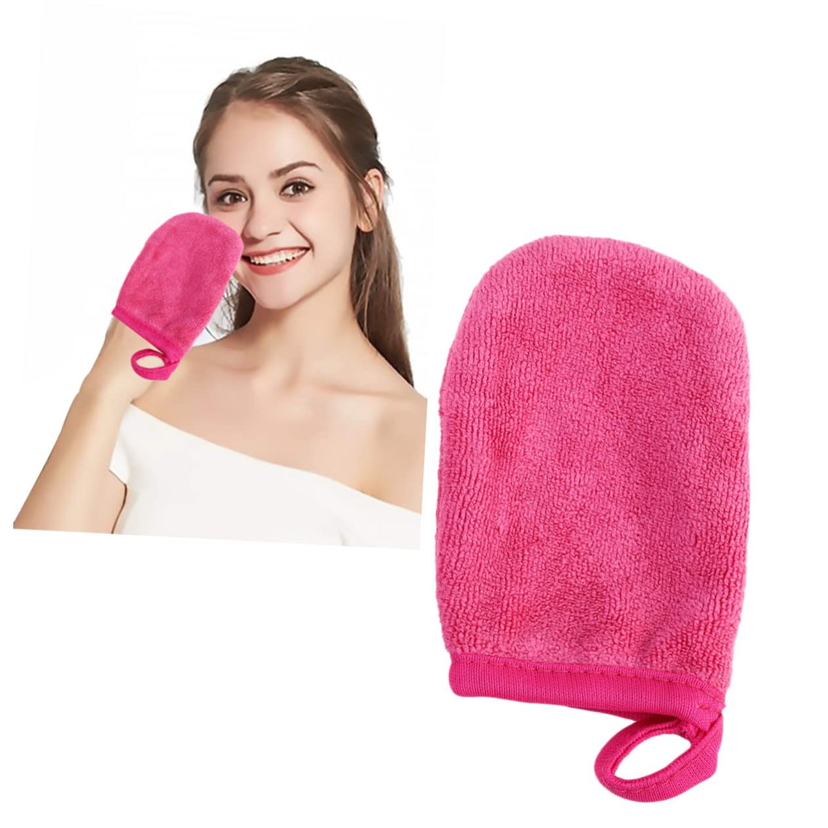 MERRYHAPY 3pcs Facial Cleaning Gloves Makeup Removal Puff Powder Puff Gentle Face Cleanser for Skin Types
