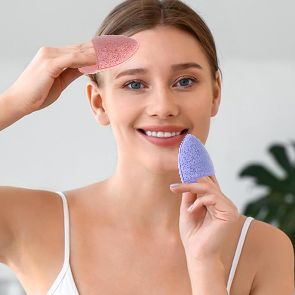 6 PCS Face Sponges for Cleansing and Exfoliating Facial Sponges for Washing Face Cleansing Puff Colorful Reusable Makeup Remover Exfoliating Pads for Daily Clean
