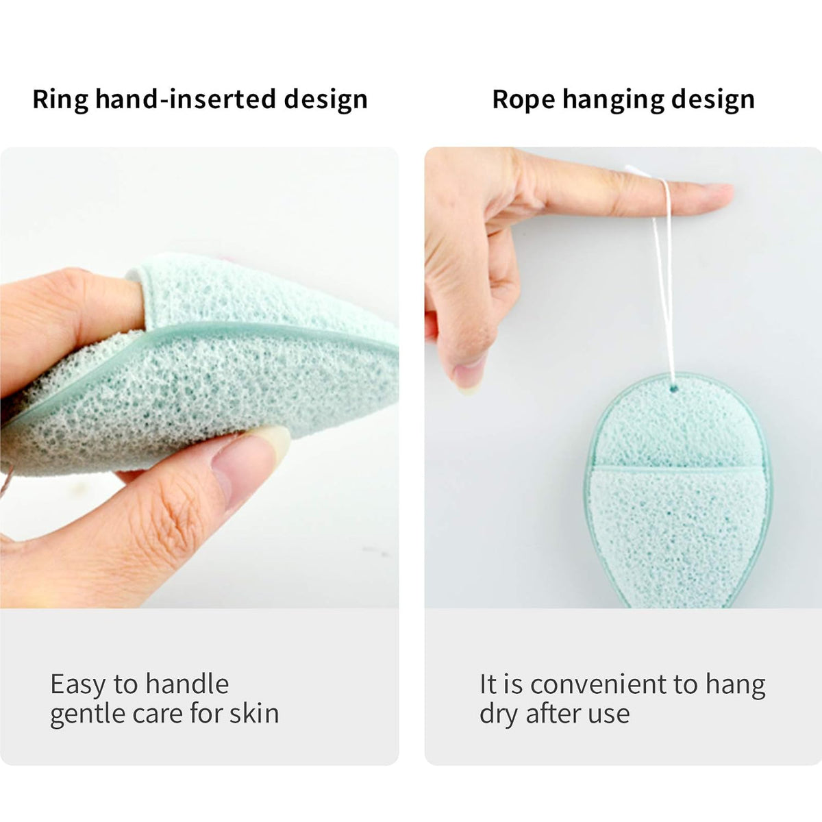 DAGEDA 2Pcs Konjac Facial Sponge,Deep Pore Cleansing,Exfoliating Blackheads
