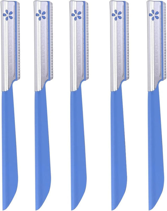 Tinksky 5pcs Eyebrow Shaper Razor Trimmer Shaver Hair Remover Set (Blue)
